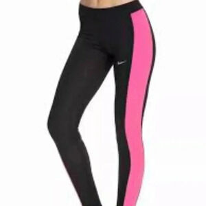 Nike dri fit woman‎ black/pink sport leggings size XS
